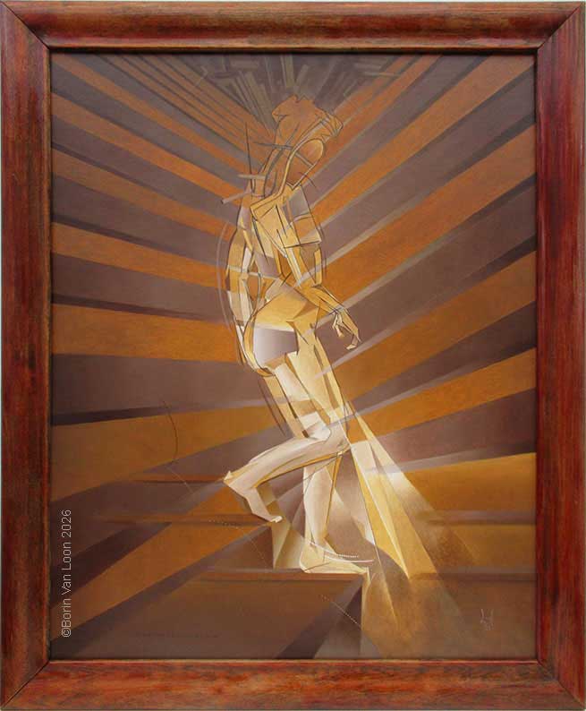 Borin Van Loon: Staircase descending a nude